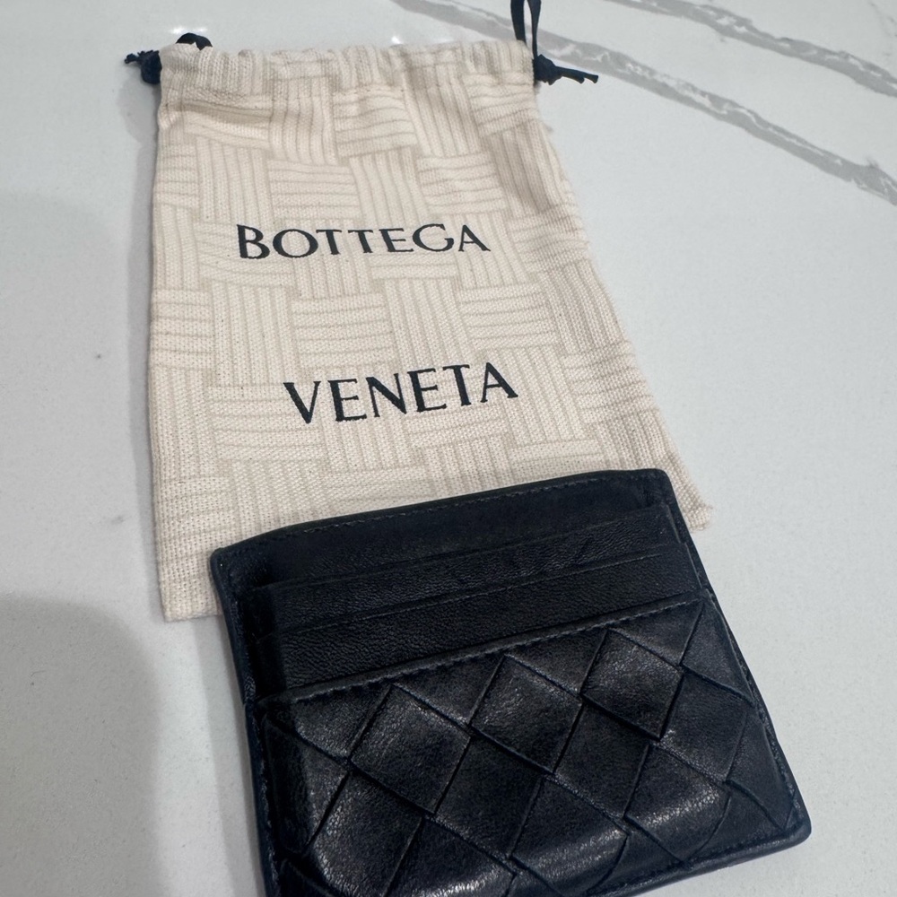 Bottega Veneta Black Leather Wallet